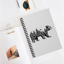 Bear Forest Spiral Notebook - 118 Ruled Line Pages - Nature Wildlife Diary Journ - £14.64 GBP