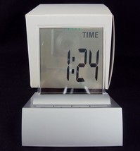 Desk Clock w/Transparent Display ~ CL-563 ~ Time/Alarm/Day/Date/Temperature - £11.66 GBP