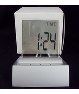 Desk Clock w/Transparent Display ~ CL-563 ~ Time/Alarm/Day/Date/Temperature - £11.49 GBP