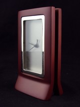 Desk Clock ~ Analog, Wood Frame, Modular Vertical Signboard Style ~ CL-431 - $19.55