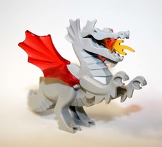 Grey Fantasy Dragon Castle Animal Custom Minifigure - £4.41 GBP