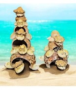 Seashell Art Nodding Turtle Beach Combers Glasses Hats Souvenir Philippi... - $567.42 MXN