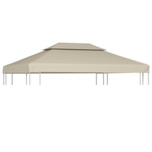 Gazebo Cover Canopy Replacement 310 g / m² Beige 3 x 4 m - £50.39 GBP