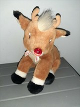 Vintage 1999 Rudolph The Red Nosed Reindeer Plush Musical Light Up Nose 15" 90s - £15.95 GBP