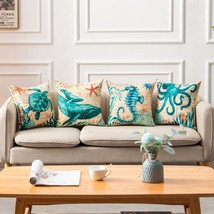 Cushion Covers Sea Turtle Printed Throw Pillow Cases For Home Decor Sofa... - $11.10+