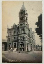 City Hall Erie,PA Coke Sign Undivided Back Real Photo Postcard RPPC Posted 1918 - £13.57 GBP