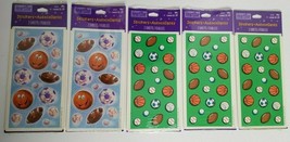 Vintage HEARTLINE Sports Basketball Football Scrapbook Stickers 10 Sheets Total - £13.58 GBP