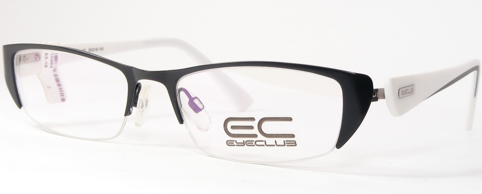 EYECLUB 71254 C3 Black /White UNIQUE RARE EYEGLASSES GLASSES FRAME 53-18... - £31.19 GBP
