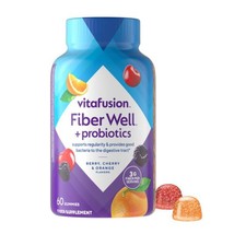 Vitafusion Fiber Well + Probiotics Gummies for Adults – 3g Fiber per Ser... - $428.16 MXN