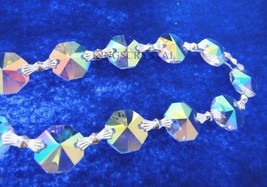 3FT Crystal AB Iridescent Chandelier  Beads Octagon Chain Prisms14mm - £6.85 GBP