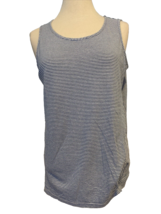 Jane and Delaney  Blue and White Striped Sleeveless Knit Top Size M - $7.59