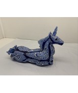 Decorative Unicorn Candle Figurine Blue And White. - €38,46 EUR