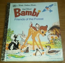 A Little Golden Book Walt Disney&#39;s Bambi Friends of the Forest 1975 Edition &quot;L&quot; - £2.35 GBP
