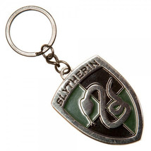 Harry Potter House of Slytherin Crest Logo Colored Metal Key Chain NEW UNUSED - £6.23 GBP