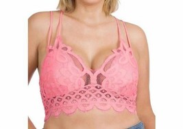 Anemone lace plus bralette Bright Pink - $23.00