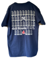 NY Yankees T Shirt MLB Boston Red Sox Mens LARGE Lee Sport Navy Blue Bea... - £14.44 GBP