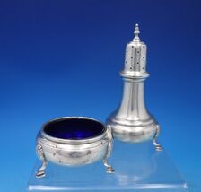 Shell by Mueck-Cary Sterling Silver Salt Pepper Set 2pc Cobalt Liner (#6... - $7,427.71 MXN