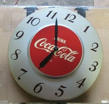 1960s Vintage Drink Coca Cola soda Hanging Wall Clock Sign UU - £287.40 GBP