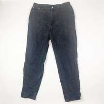 Levi&#39;s 550 Womens Jean Black Size 18 WM Relaxed Fit Tapered Leg Dark Was... - $13.39