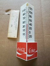 Vintage Coca Cola Drink Coke Triangle Counter store Thermometer Sign - £274.66 GBP