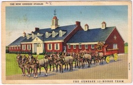 Postcard The Genesee 12 Horse Team Brewing Rochester New York - £2.82 GBP
