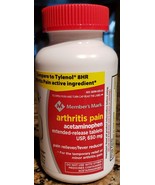  Member Mark Arthritis Pain / Fever Acetaminophen 650mg, Big 200 ct Exp ... - $12.19