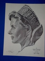 Ingrid Bergman Academy Award Oscar Portrait Print Vintage 1962 Volpe Ana... - $227.89 MXN