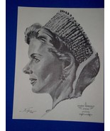 Ingrid Bergman Academy Award Oscar Portrait Print Vintage 1962 Volpe Ana... - $227.89 MXN