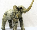 Vintage 14&quot; Tall Crushed Compressed Shell Elephant Sculpture - $78.21