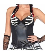 Leg Avenue Womens Bony Skeleton Hands Bustier Underwire Corset Costumer ... - £14.20 GBP
