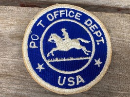 VTG  USA Post Office Department Dept Pony Express Man Running Horse USPS Patch - $9.85