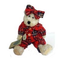 Boyds Bears Desdemona Red Plaid Jumpsuit 1985-97 #912875 10” Plush Bear ... - $20.57