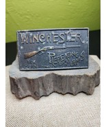 Winchester Repeating Arms Brass Tone Belt Buckle Sears Mens Store VTG US... - €24,37 EUR