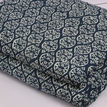 INDACORIFY Indigo Flower Printed Handmade Cotton Kantha Quilts Blanket Bohemian  - £64.33 GBP