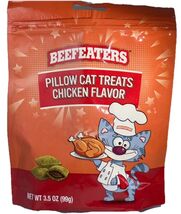 Beefeaters Pillow Cat Treats Chicken Flavor 1ea 3.5oz Bag-Brand New-SHIP... - $13.74