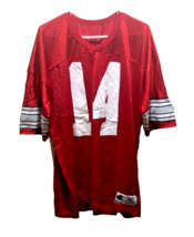 Ohio State Buckeyes #14 NCAA Big Ten Vintage 90s Red Champion Football Jersey 52 - £20.83 GBP