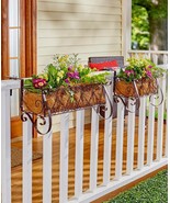 Metal Rail Planters or Coco Liners Balcony Flower Box Porch Fence Deck B... - £17.42 GBP+