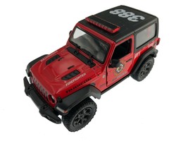 5&quot; Kinsmart 2018 Jeep Wrangler Rubicon Firefighter Diecast Model Toy SUV 1:34 - £13.58 GBP