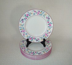 Royal Albert MARGUERITE Pink Floral Bone China 8&quot; Salad Plates ~ Set of 8 - $59.39