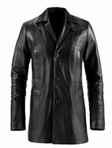 Max Payne Manteau en cuir noir pour homme en peau d&#39;agneau pur Taille XS... - £144.99 GBP