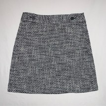 Ann Taylor Black Tweed Pencil Mini Skirt Womens 4 Professional Work Fall Winter - £28.24 GBP