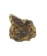 Vintage Harley Davidson American Collectible Pin Gold Color Eagle Americ... - $56.07