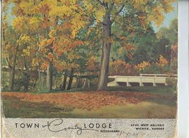 Town and Country Lodge Menu West Kellogg in Wichita Kansas 1980&#39;s - $21.78