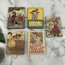 Mary Engelbreit Vintage Fridge Magnets Lot of 5 Rectangle Quotes Women A... - $25.73