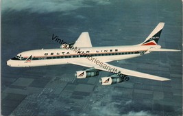 Delta&#39;s Modern Jet Fleet Douglas DC-8 FANJET Postcard PC292 - £3.98 GBP