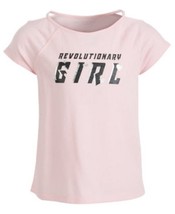 Ideology Girls Graphic-Print Cutout-Sleeve T-Shirt - £5.24 GBP