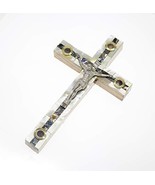 SpringNahal Details About Cross Olive Wood Mother of Pearl Cross Hand Ca... - £25.62 GBP