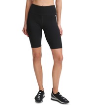 DKNY SPORT Icon Women&#39;s High Waist Pocket Bike Shorts, Black, XS - $27.00