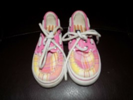 Sperry Top Sider Pink/Yellow/White Bahama Shoes Size 6 M Girl&#39;s EUC - £14.58 GBP