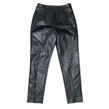 Faux Leather Pants Womens Size 8 Living For Love High-Waisted Pants Black NEW - £39.47 GBP